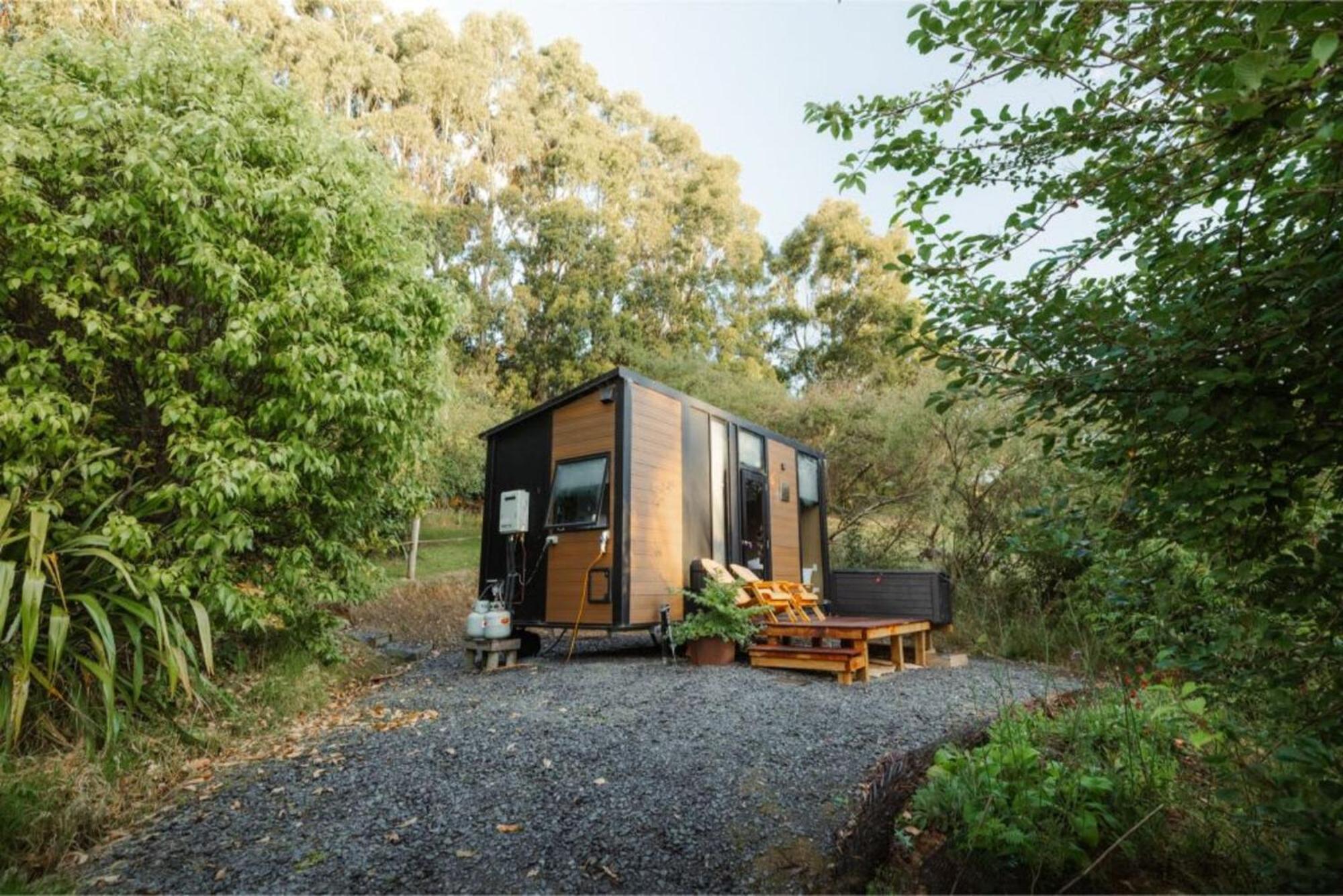 Вілла Tranquility Tiny House By Tiny Away Owaka Екстер'єр фото
