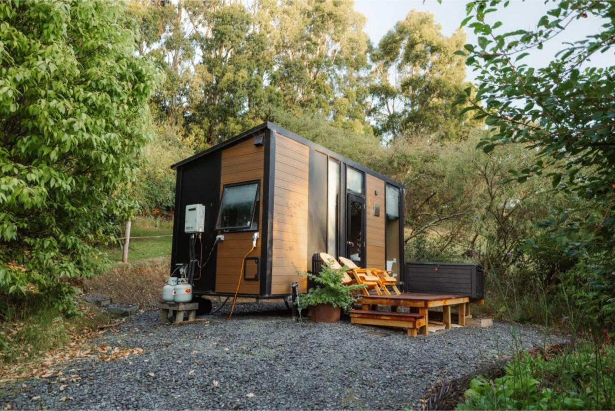 Вілла Tranquility Tiny House By Tiny Away Owaka Екстер'єр фото