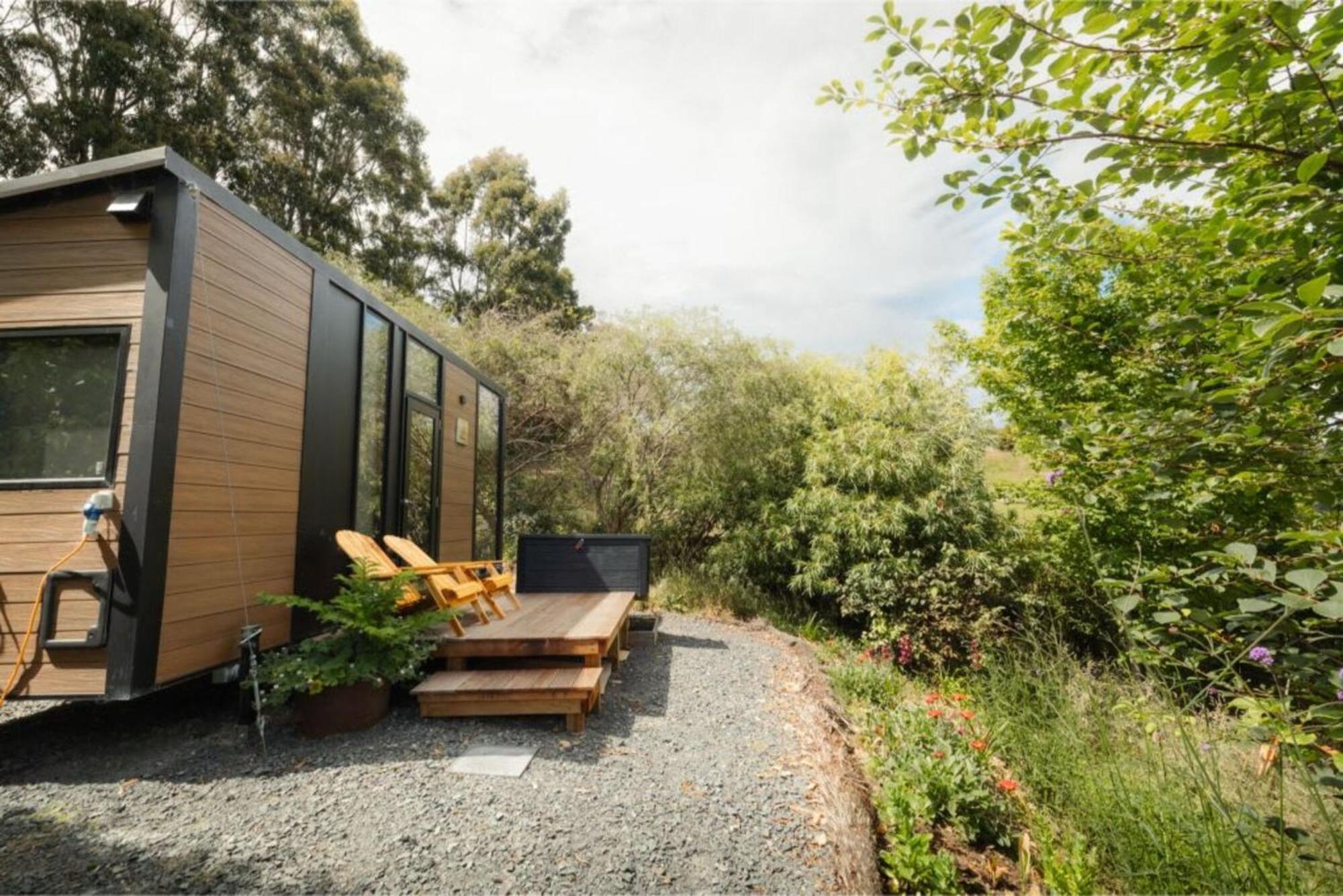 Вілла Tranquility Tiny House By Tiny Away Owaka Екстер'єр фото